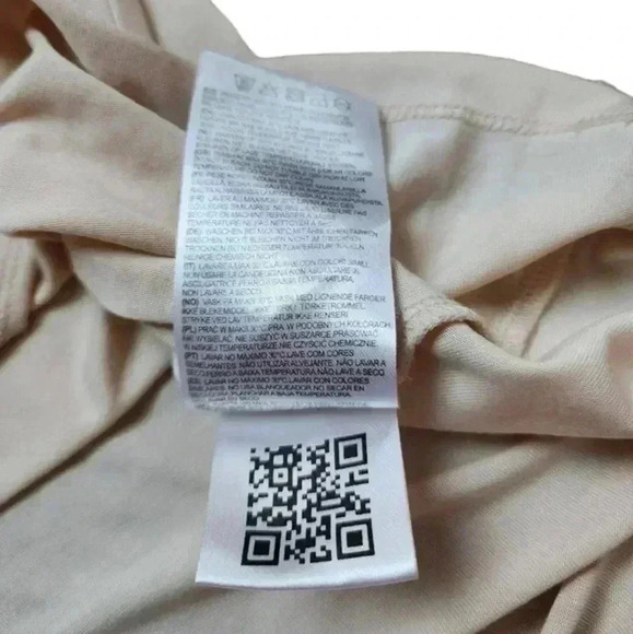 Esqualo T-Shirt Turn Up Sleeve Light Sand Beige Modal Soft Relaxed Women's XL - Picture 10 of 12